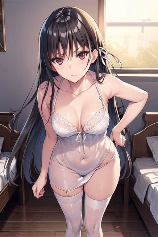 ai generated, black hair, classroom of the elite, female, horikita suzune, red eyes, stable diffusion, youkoso jitsuryoku shijou shugi no kyoushitsu e