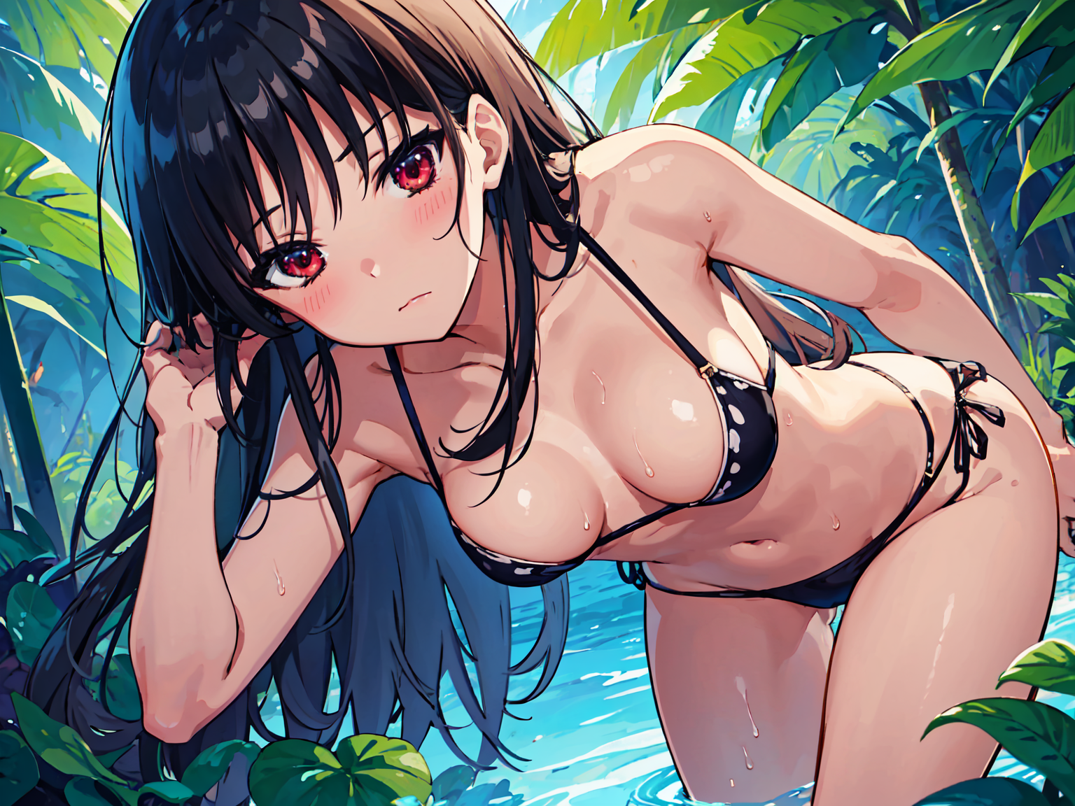 <b>horikita</b>_suzune red_eyes stable_diffusion swimsuit swimwear <b>youkoso</b>_<b>jitsury...</b>