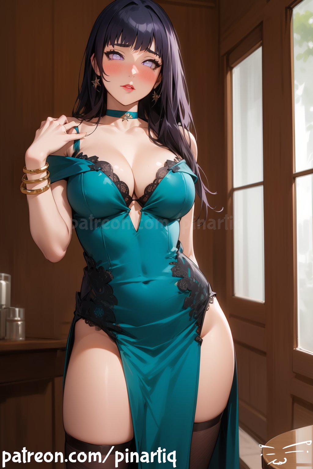1girls, ai generated, curvaceous, curvy body, curvy female, curvy figure, female, female focus, female only, hyuuga hinata, long hair, naruto, naruto (series), stable diffusion, voluptuous, voluptuous female