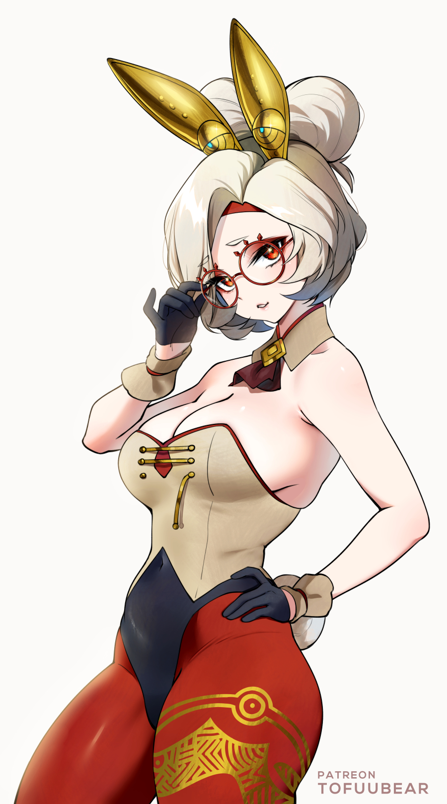 breasts, female, female only, glasses, nintendo, purah, purah (tears of the kingdom), solo, tears of the kingdom, the legend of zelda, tofuubear