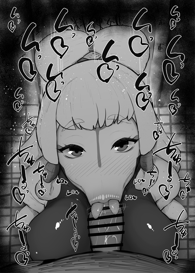 :>=, 1boy, 1girls, bare shoulders, big breasts, big penis, black and white, blowjob, blowjob face, blush, breasts, breath of the wild, censored, deepthroat mark, detailed background, drooling, erect nipple, erect nipples, eye contact, eyelashes, eyeshadow, fellatio, female, hair bun, heart, humanoid, indoor, inside, kurotama, licking, licking penis, long hair, looking at viewer, male, male pov, nintendo, nipples, oral, oral sex, partial male, paya (the legend of zelda), penis, pov, room, saliva, saliva trail, shiny, shiny skin, sketch, sound effects, squatting, sweat, text, the legend of zelda, tied hair, toilet, tongue, tongue out, vein, veins, veiny, veiny penis