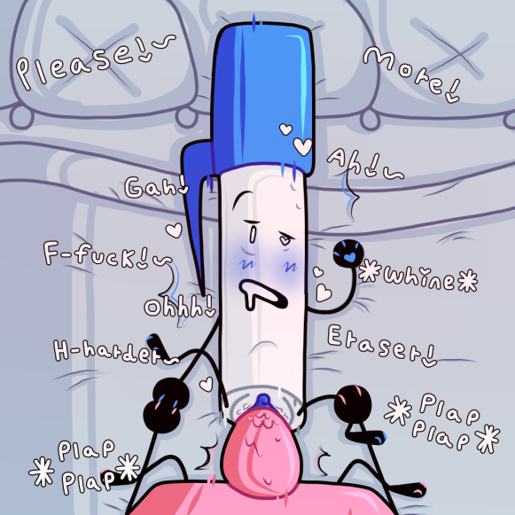 battle_for_dream_island bfb bfdi cuntboy eraser_(bfdi) male_only object_shows pen_(bfdi) penetration sex