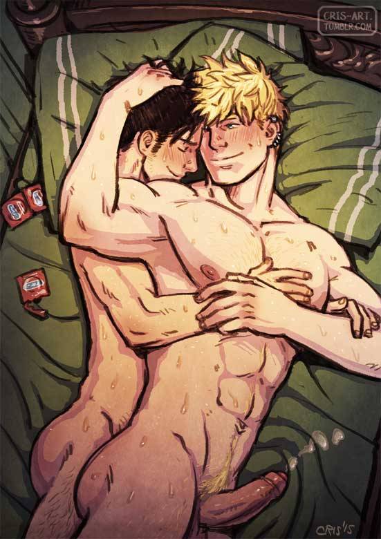 2boys anal bad_id bad_tumblr_id bara black_hair blonde_hair completely_nude condom condom_wrapper couple crisart erection foreskin from_above gay gay_sex girthy_penis hand_in_another's_hair hand_on_another's_arm hand_on_another's_chest hand_on_another's_head happy happy_sex heads_together hulkling leg_hair long_sideburns lying male_focus male_only male_pubic_hair marvel multiple_boys nude on_bed on_side pecker_tracks pectorals penis pubic_hair sex short_hair sideburns sideburns_stubble smile sweat thick_eyebrows toned toned_male turning_head uncut unretracted_foreskin very_sweaty wiccan yaoi