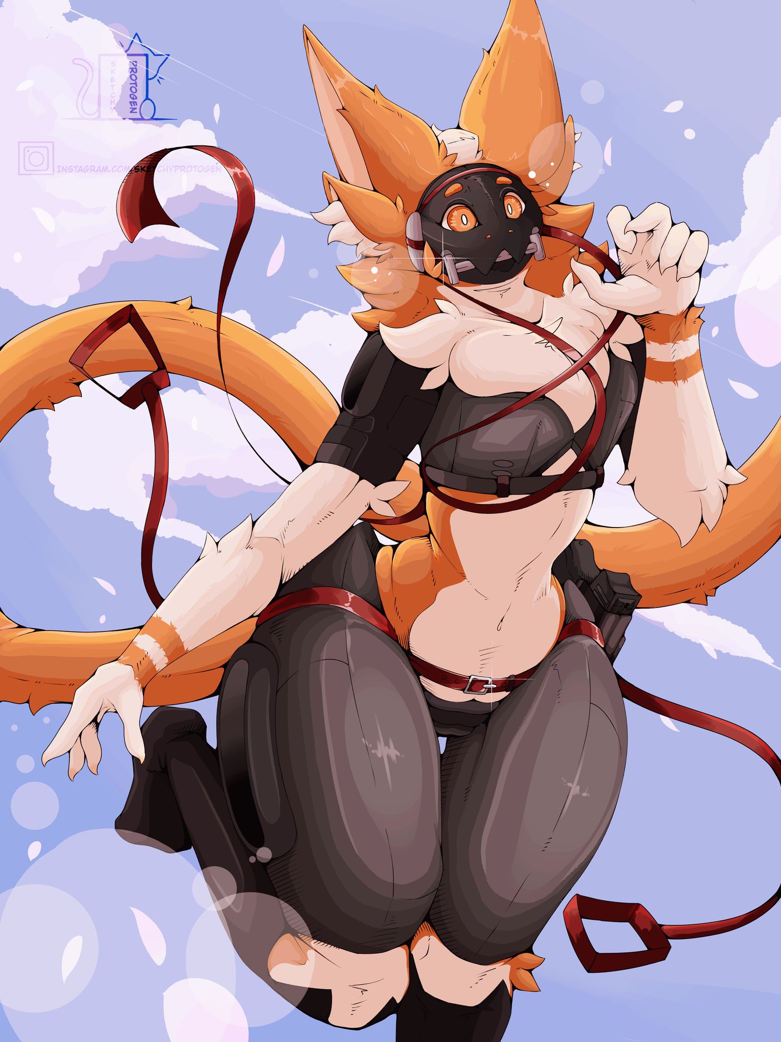big breasts, breasts, female, sketchy protogen, tagme, thick thighs, wide hips