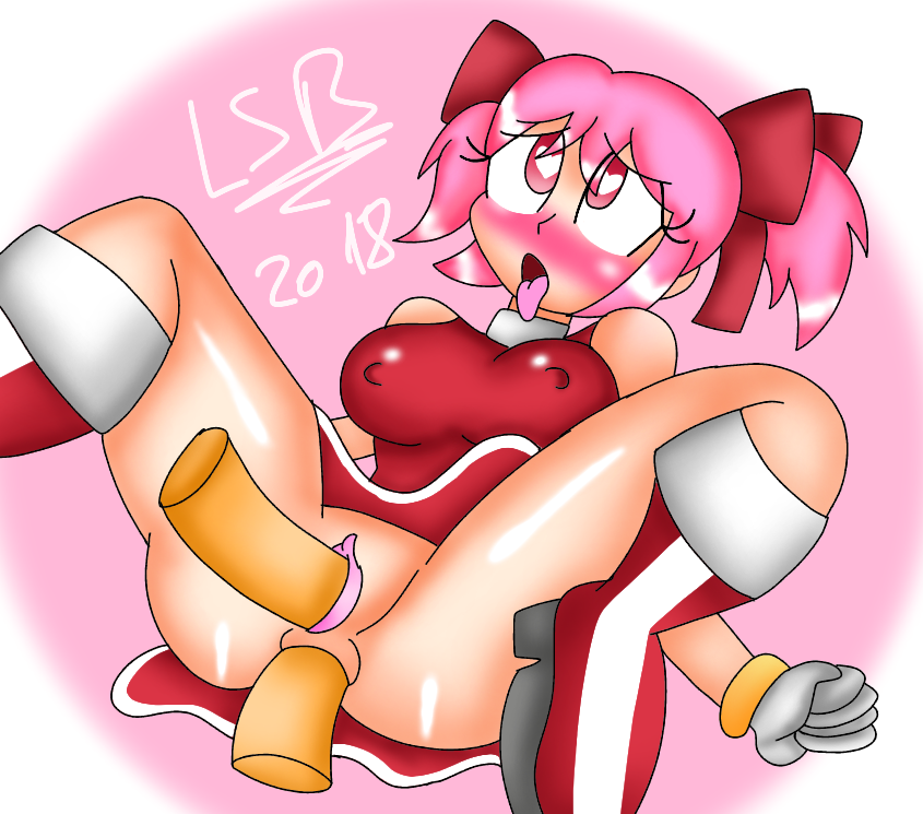 1girls 2018 2boys amy_rose_(cosplay) anal blush boots bottomless breasts clothing cosplay female female_focus gloves heart-shaped_pupils lsr lsr_(artist) madoka_kaname mahou_shoujo_madoka_magica nipple_bulge no_panties penetration penis pink_eyes pink_hair ponytail puella_magi_madoka_magica pussy ribbon sex solo_focus sonic_(series) sonic_the_hedgehog_(series) spread_legs tongue tongue_out twintails vaginal_penetration