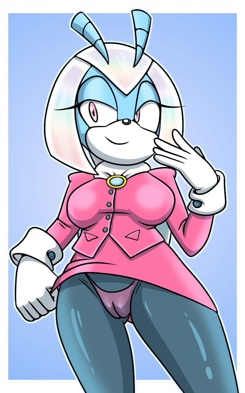 antennae anthro beetle blue_body breasts cameltoe clothed clothing female gloves insects jewel_the_beetle panties pink_eyes shirt_lift solo sonic_(series) sonic_the_hedgehog_(comics) sonic_the_hedgehog_(idw) sonicguru wings