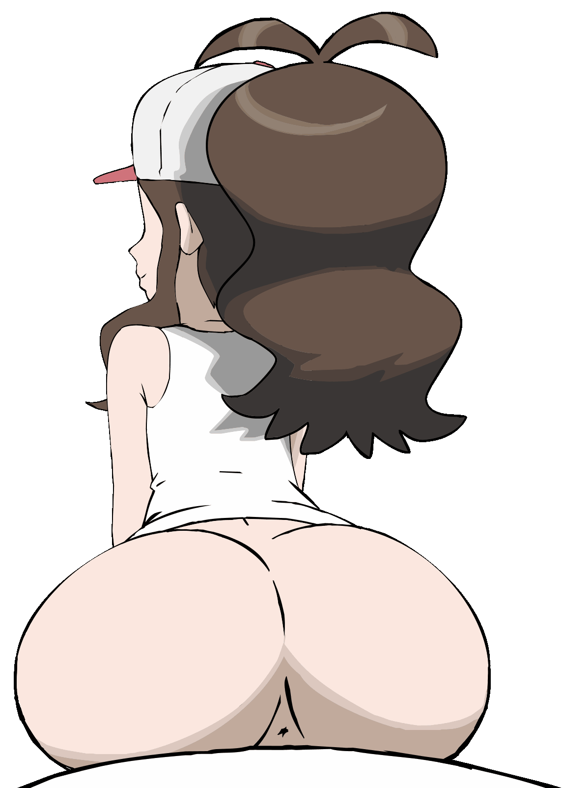 1boy, 1girls, accurate art style, animated, anon, brown hair, brown-haired female, color, colored, edit, edited, female, hilda (pokemon), male, male/female, pokemon, puffy hair, riding, tagme, third-party edit, transparent background, w.t.dinner
