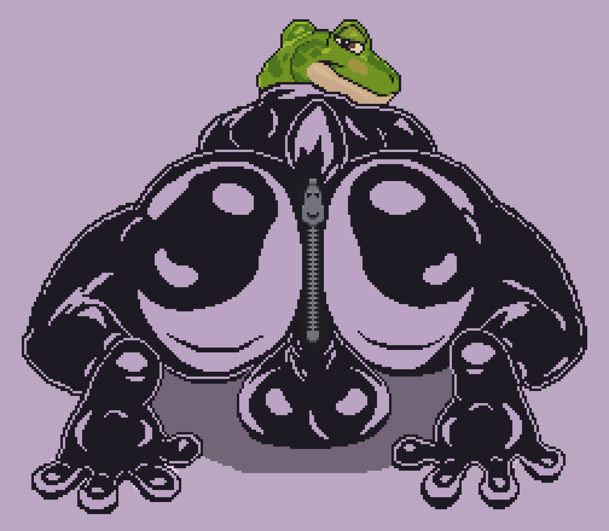 4_toes amphibian anthro ass balls big_balls big_butt clothed clothing digital_media_(artwork) feet foot_fetish foot_focus frog genitals green_body green_skin hi_res hindpaw huge_butt inviting latex looking_at_viewer male male_foot_fetish male_only paws pixel_(artwork) presenting presenting_hindquarters rubber rubber_clothing rubber_suit short_tail smile smirk solo suggestive tail toes u4e zipper