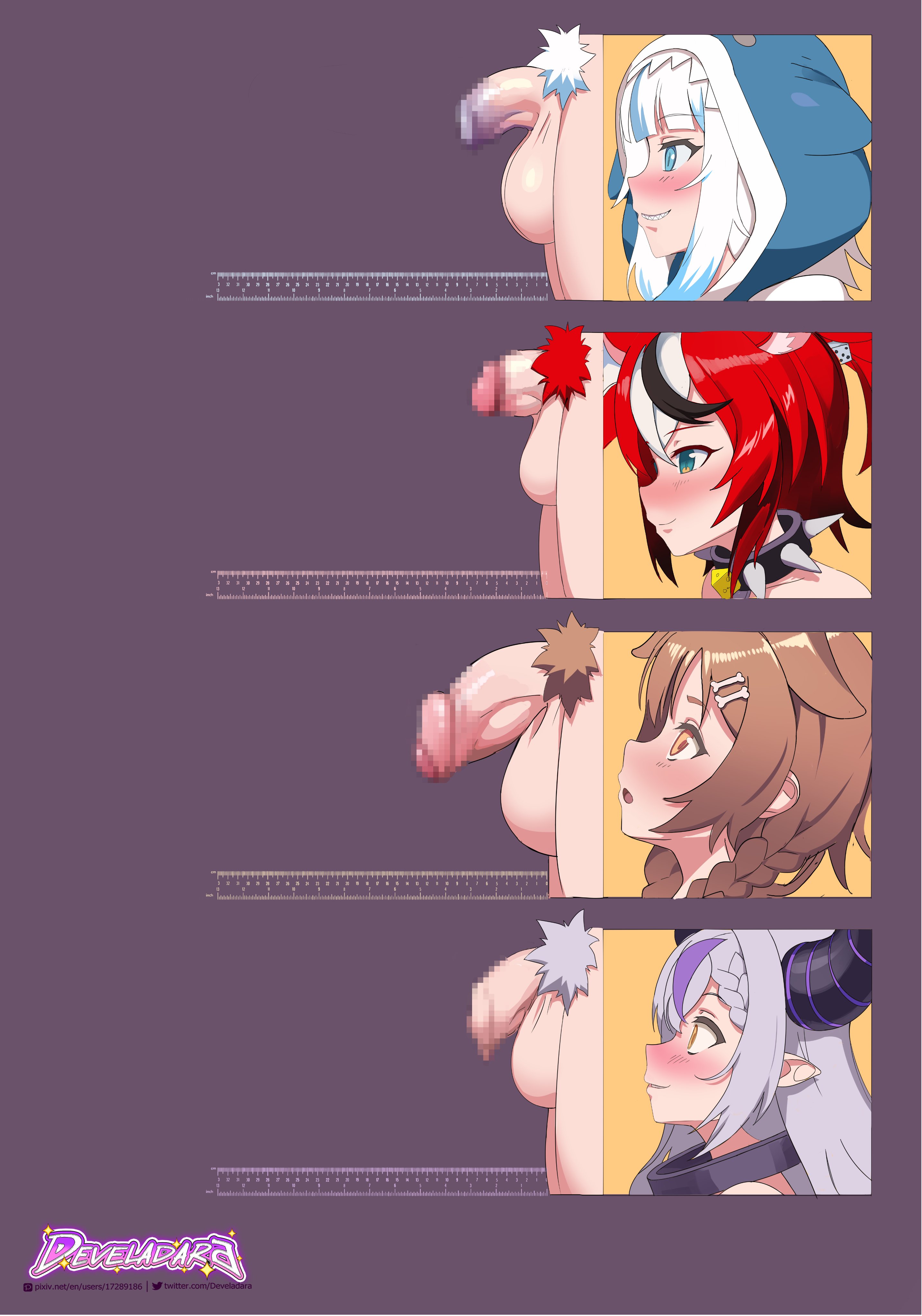 4futas, animal ears, balls, big balls, big penis, blush, brown hair, censored, chart, circumcised, develadara, flaccid, foreskin, futa only, futanari, gawr gura, hakos baelz, has uncensored version, hololive, hololive english, hololive english -council-, hololive english -promise-, hololive gamers, hololive japan, hololive myth, holox, horns, humanoid, humanoid penis, intersex, inugami korone, kemonomimi, la+ darknesss, light skin, light-skinned futa, mosaic censoring, penis, penis chart, penis comparison, penis size chart, penis size comparison, penis size comparison meme, penis size difference, pubic hair, red hair, size chart, size comparison, small penis, small penis futa, standing, uncircumcised, uncut, unretracted foreskin, virtual youtuber, white hair