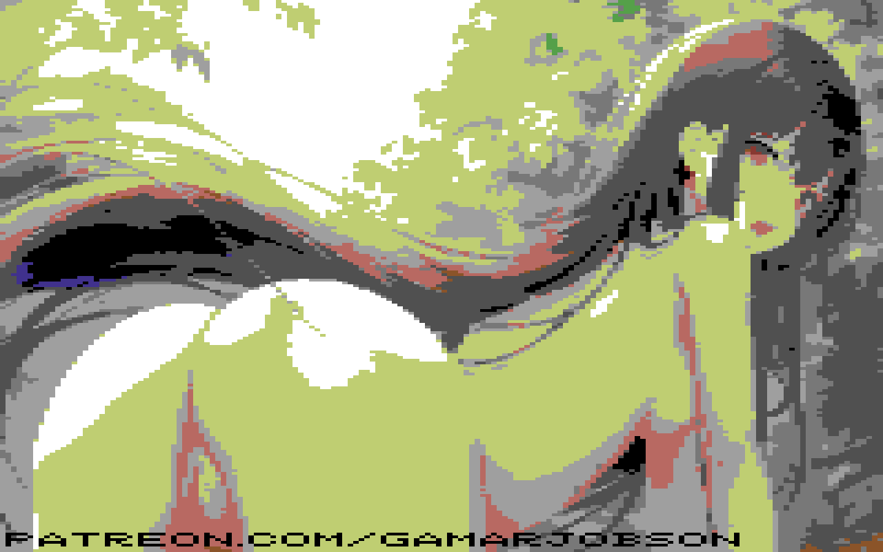 8_bit 8bit ai_generated ass bareback black_hair commodore_64 gamarjobson long_hair naked_female pixel_(artwork) pixel_art pussy tagme