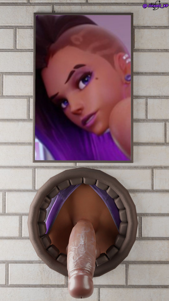 3d flaccid flaccid_penis futa_only futanari glory_hole hung_futanari jinxed_xp overwatch penis portrait sombra taker_pov