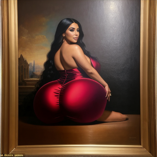 ai_generated ass big_ass big_butt black_hair dark-skinned_female dark_skin huge_ass huge_butt jackd22 kim_kardashian large_ass large_butt massive_ass massive_butt real_person