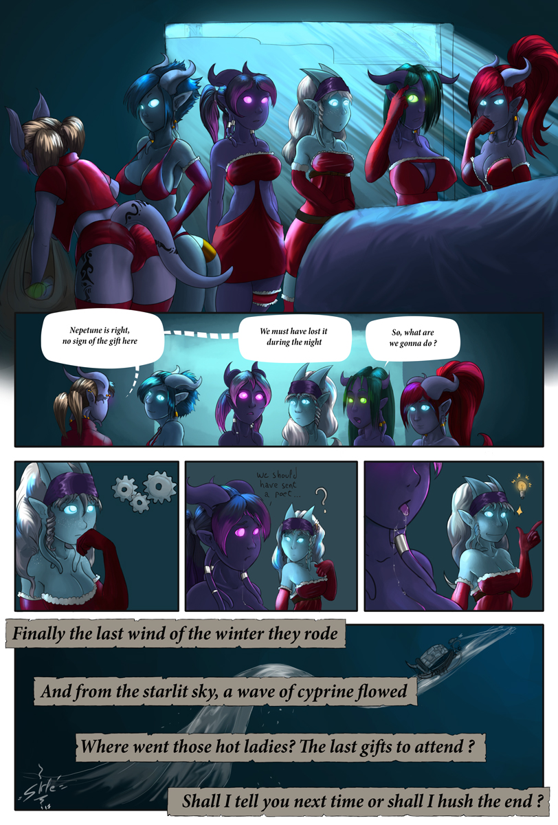 6girls anios blizzard_entertainment christmas comic comic_page draenei female kichi_(warcraft) koudfoudre neira_(franarok) nepetune original_character skle warcraft winter_veil world_of_warcraft