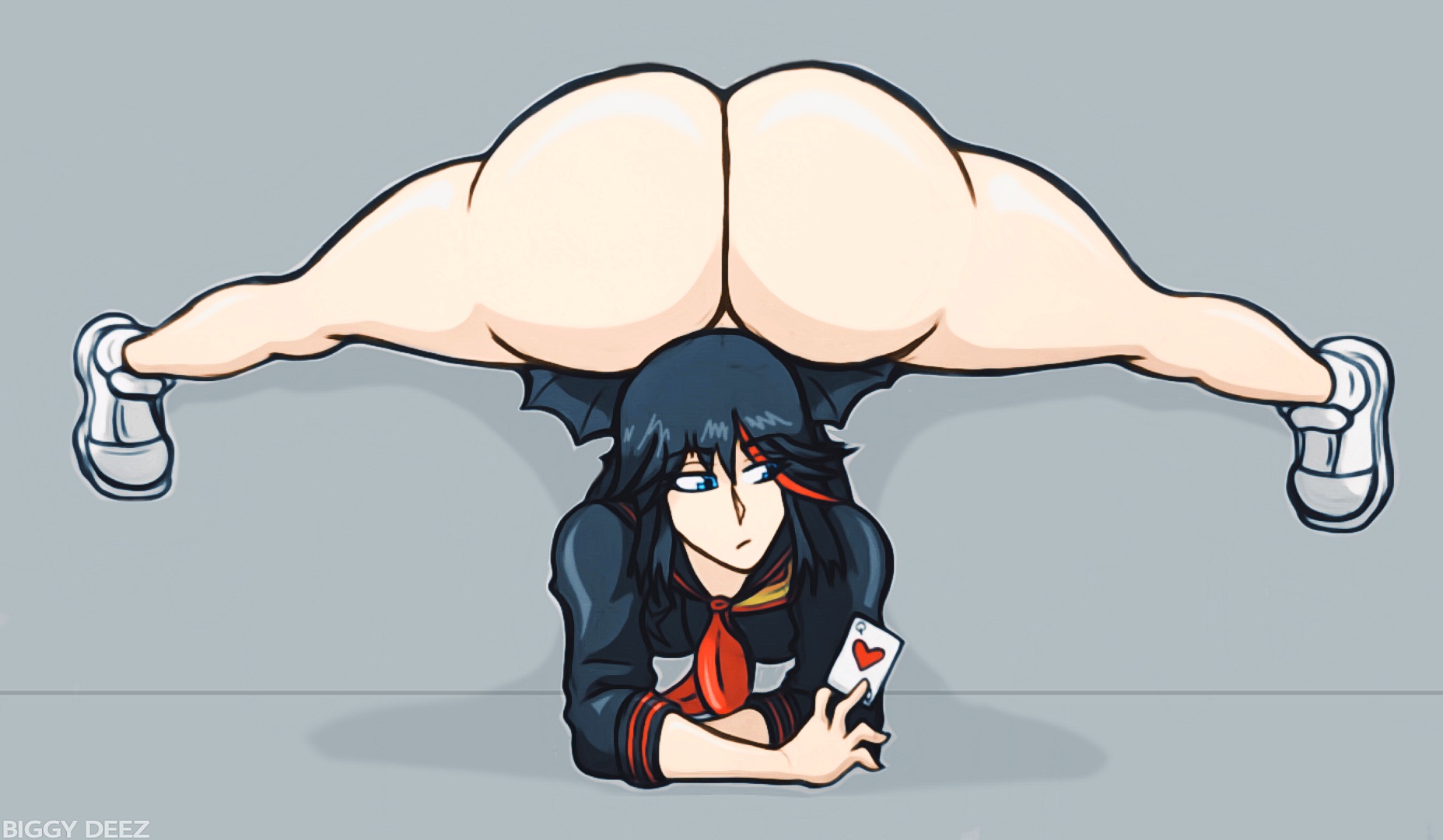1girls, ass, big ass, big butt, biggy deez, bottomless, bottomless female, bubble ass, bubble butt, fat ass, fat butt, female, huge ass, huge butt, kill la kill, matoi ryuuko, senketsu, thick ass, thick butt, thick thighs