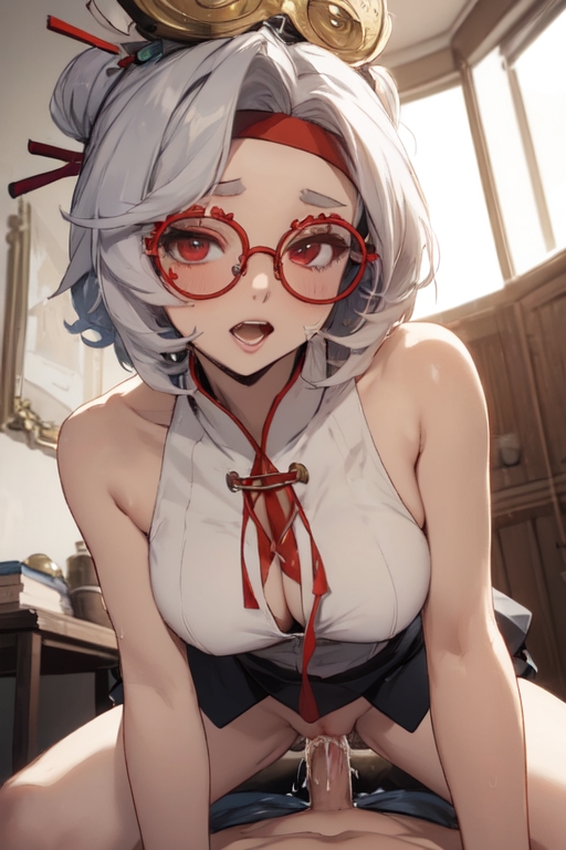 ai generated, aigeneratedp, cowgirl position, cum in pussy, female, looking at viewer, male, male pov, penis, pov eye contact, purah, purah (tears of the kingdom), pussy, riding, riding penis, shirt, tears of the kingdom, the legend of zelda