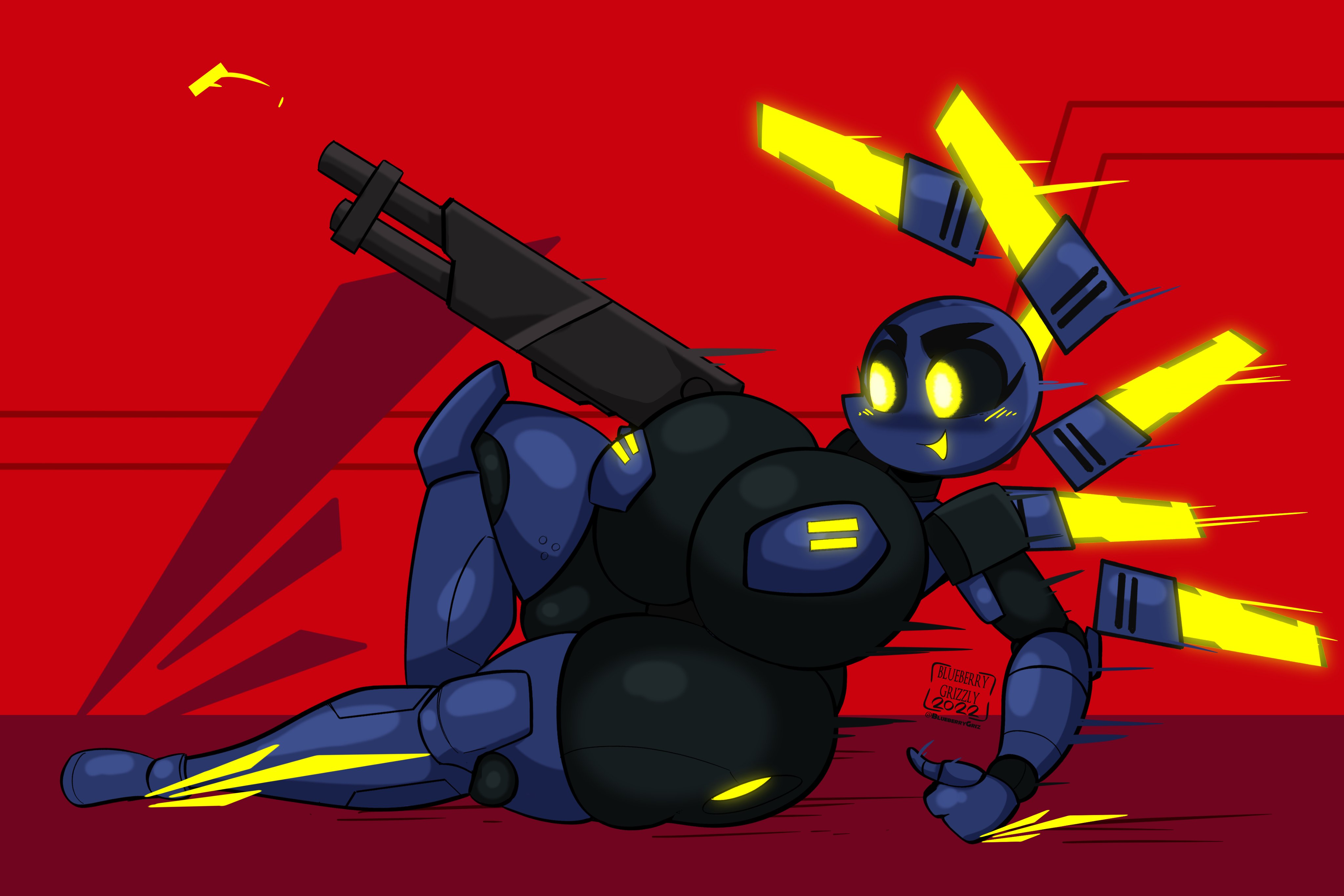 1girls, 2d, armor, ass, big ass, big breasts, big butt, blueberrygriz, blueberrygrizzly, breasts, crossover, female, female focus, female only, gun, huge ass, huge breasts, humanoid, jenny wakeman, large breasts, my life as a teenage robot, nipple covers, robot, robot girl, robot humanoid, rule 63, smiling, solo, solo female, solo focus, thick, thick ass, thick thighs, thighhighs, thighs, ultrakill, v1 (ultrakill), wings, xj-9