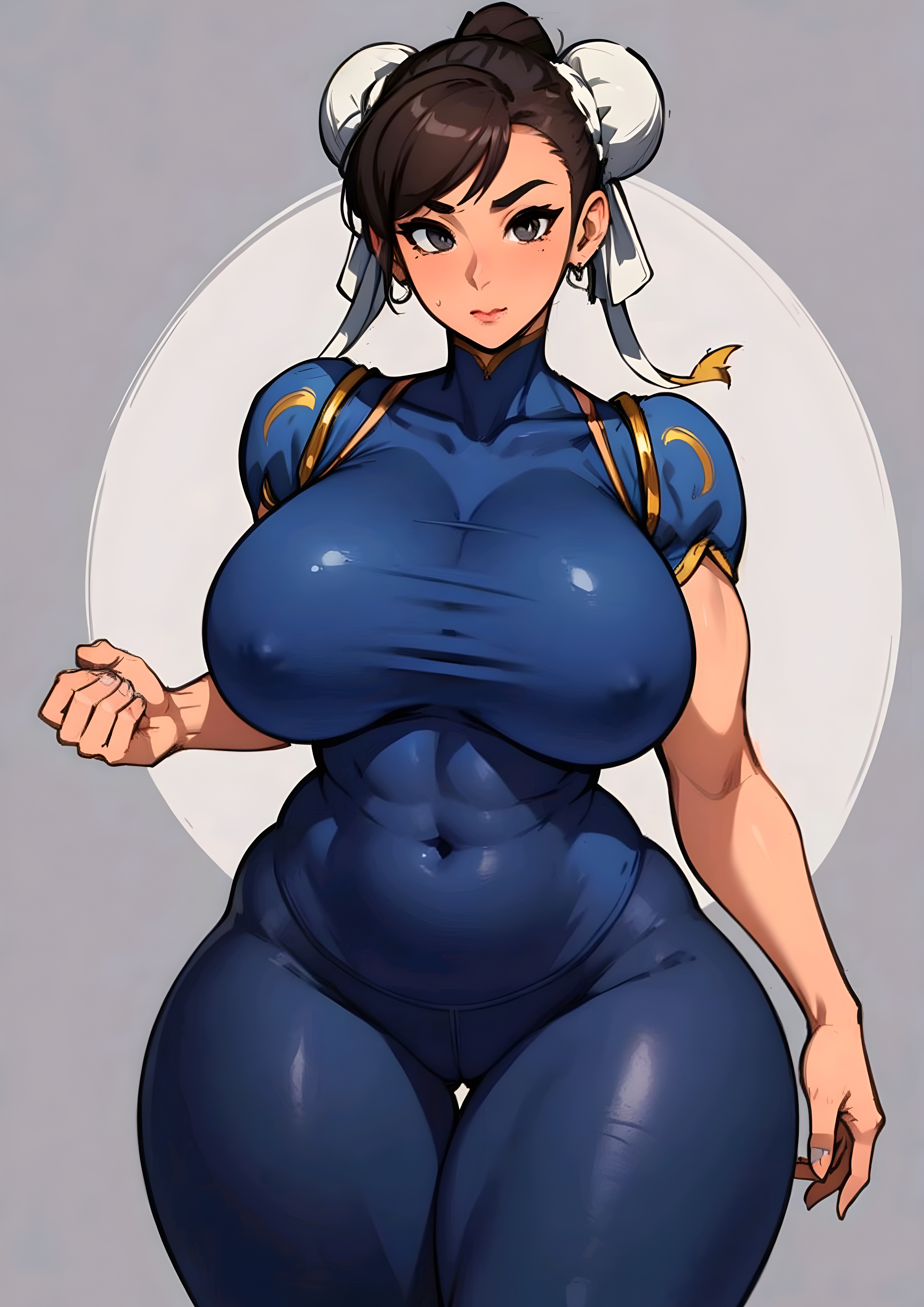 1girls, ai generated, asian female, breasts, chun-li, curvaceous, curvy body, curvy female, female, female focus, female only, huge breasts, latex suit, skin tight, stable diffusion, street fighter, voluptuous, voluptuous female