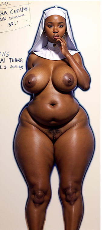 1girls, african female, ai generated, amandovakinai, black body, church, curvy body, dark skin, dark-skinned female, female, nun, sister, stable diffusion, thick thighs