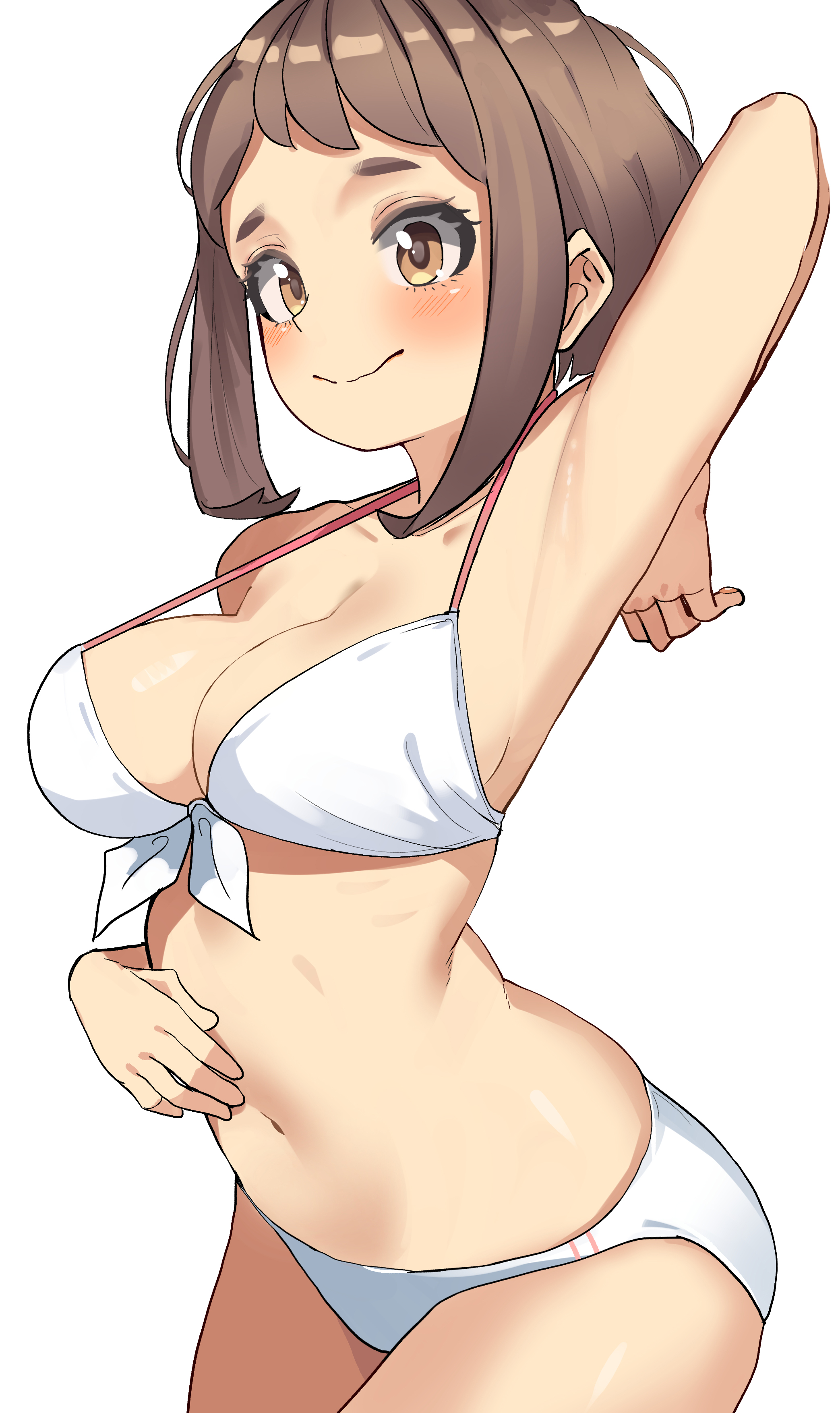 1girls, bikini, boku no hero academia, brown hair, brown-haired female, female, my hero academia, ochako uraraka, tagme, uraraka ochako, zd (pixiv6210083)