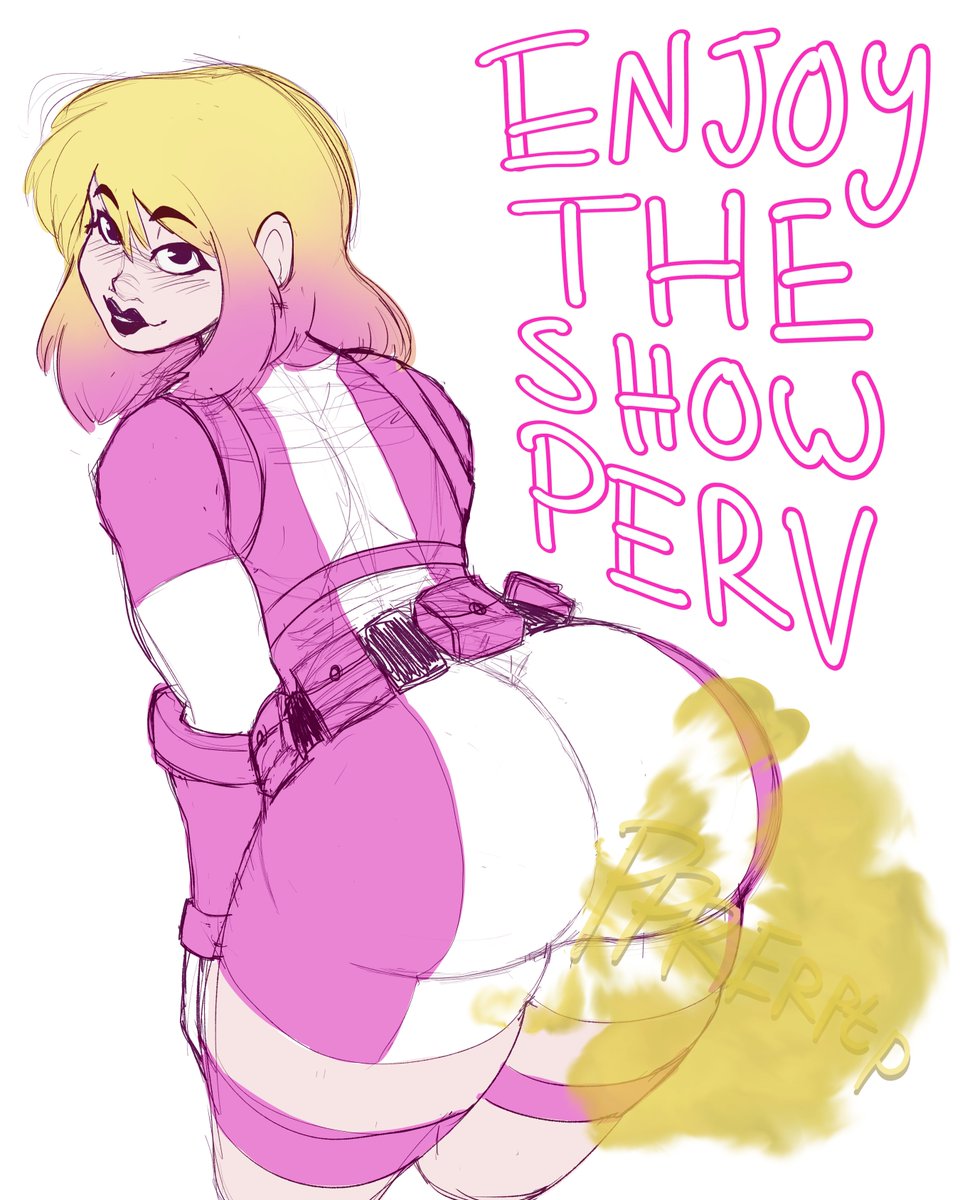 1girls ass blonde_hair blush bodysuit brap bubble_butt butt carafalsa fard fart fart_cloud fart_fetish farting farts female fetish gassy gwen_poole gwenpool gwenpool_(series) lipstick looking_at_viewer marvel marvel_comics pink_hair solo teasing text thick_thighs