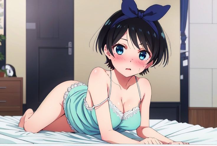ai generated, black hair, blue eyes, female, kanojo okarishimasu, sarashina ruka