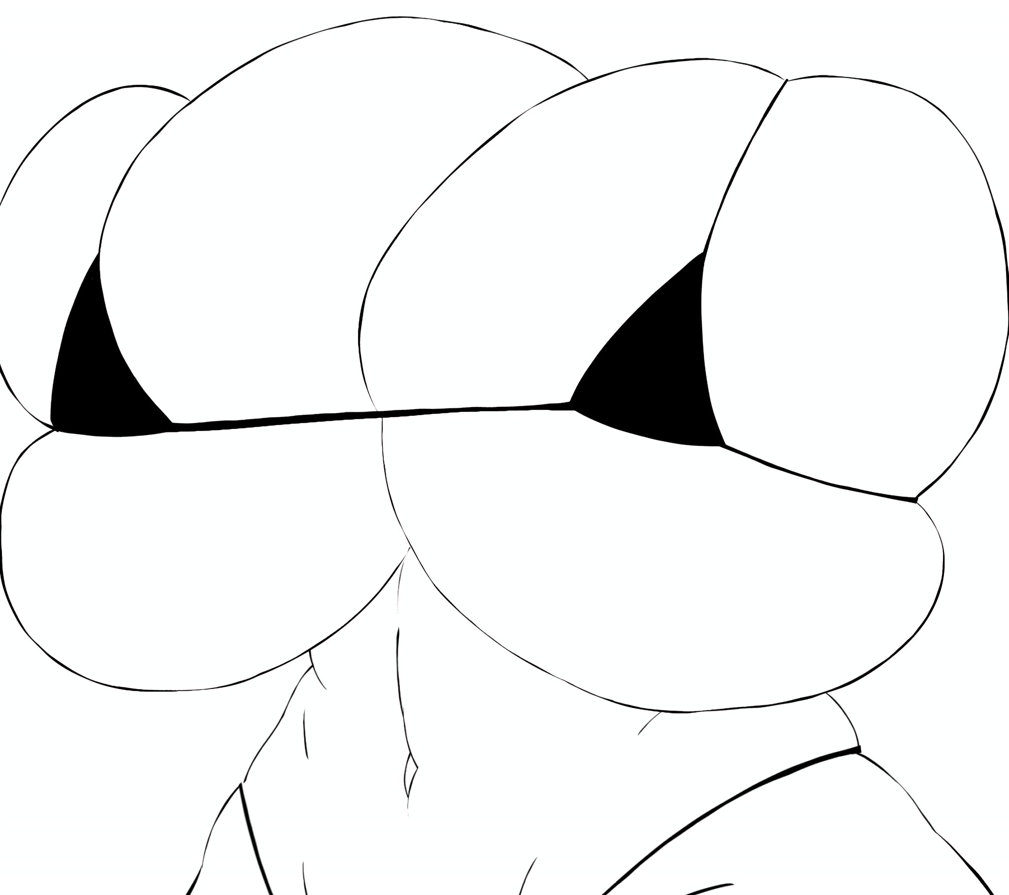 1girls, 2023, belly button, big breasts, bikini, black bikini, breast focus, breasts, bust portrait, cleavage, female, female focus, gigantic breasts, huge breasts, large breasts, micro bikini, offscreen character, offscreen female, overflowing breasts, sketch, solo, solo focus, top heavy, videogamedunky, white background