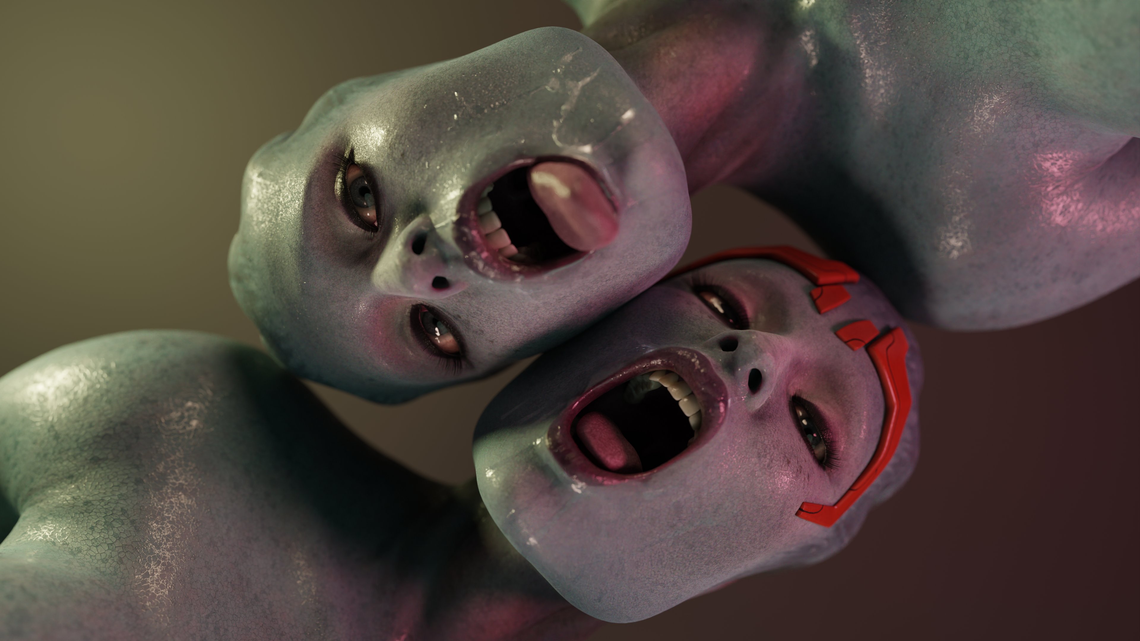 2girls, 3d, alien, alien girl, anticipation, asari, blue skin, bob d3d, daughter, female, looking at viewer, mass effect, morinth, mother, mother and daughter, open mouth, oyakodon, potential threesome, samara, tagme, thick lips, waiting