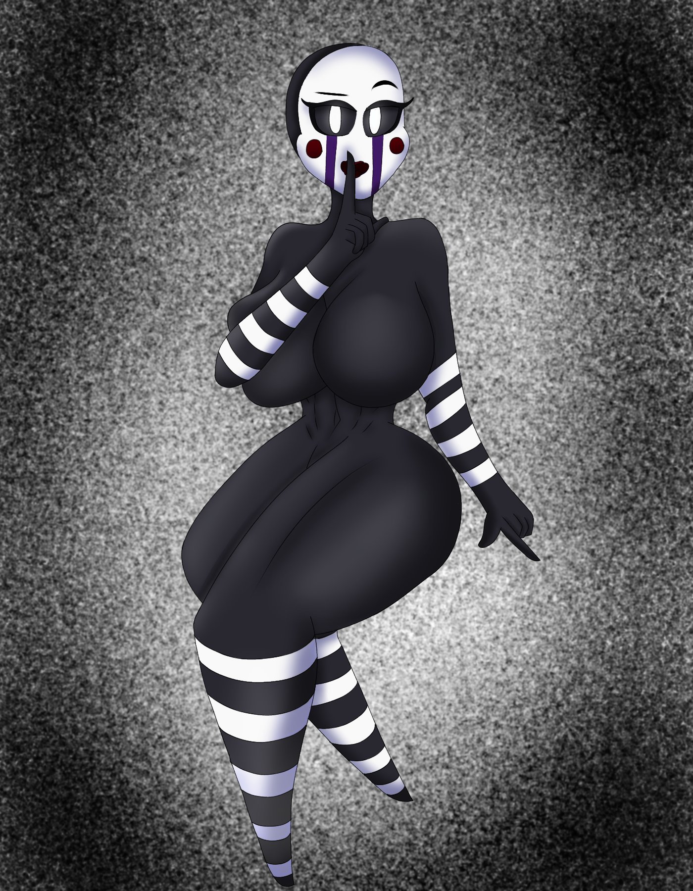 big breasts, breasts, est hat (artist), female, female only, five nights at freddy's, five nights at freddy's 4, marionette (fnaf), naked, nightmarionne, no nipples, nude, puppet (fnaf), rule 63, solo