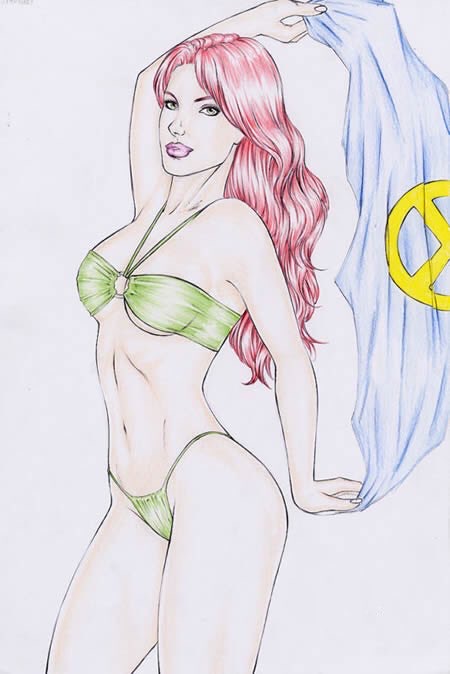 bikini jean_grey marvel marvel_comics marvel_girl phoenix_(x-men) x-men