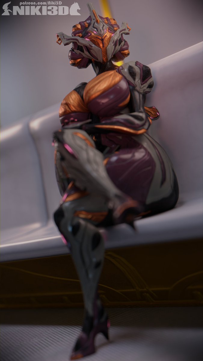 1girls, 3d, 3d (artwork), ass, breasts, female, huge breasts, khora (warframe), large breasts, niki3d, thick thighs, thighs, warframe