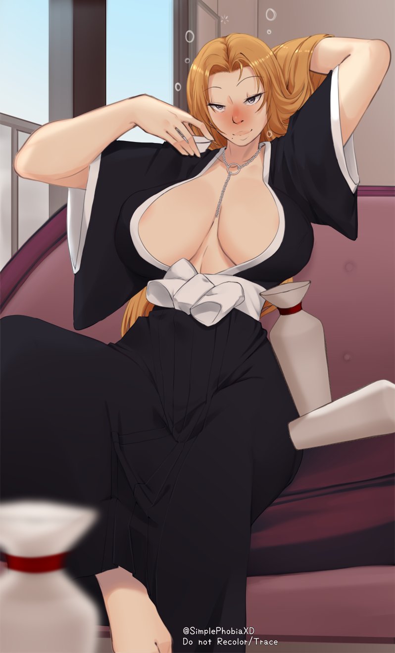 bleach large_breasts matsumoto_rangiku mole_under_mouth simple-phobiaxd