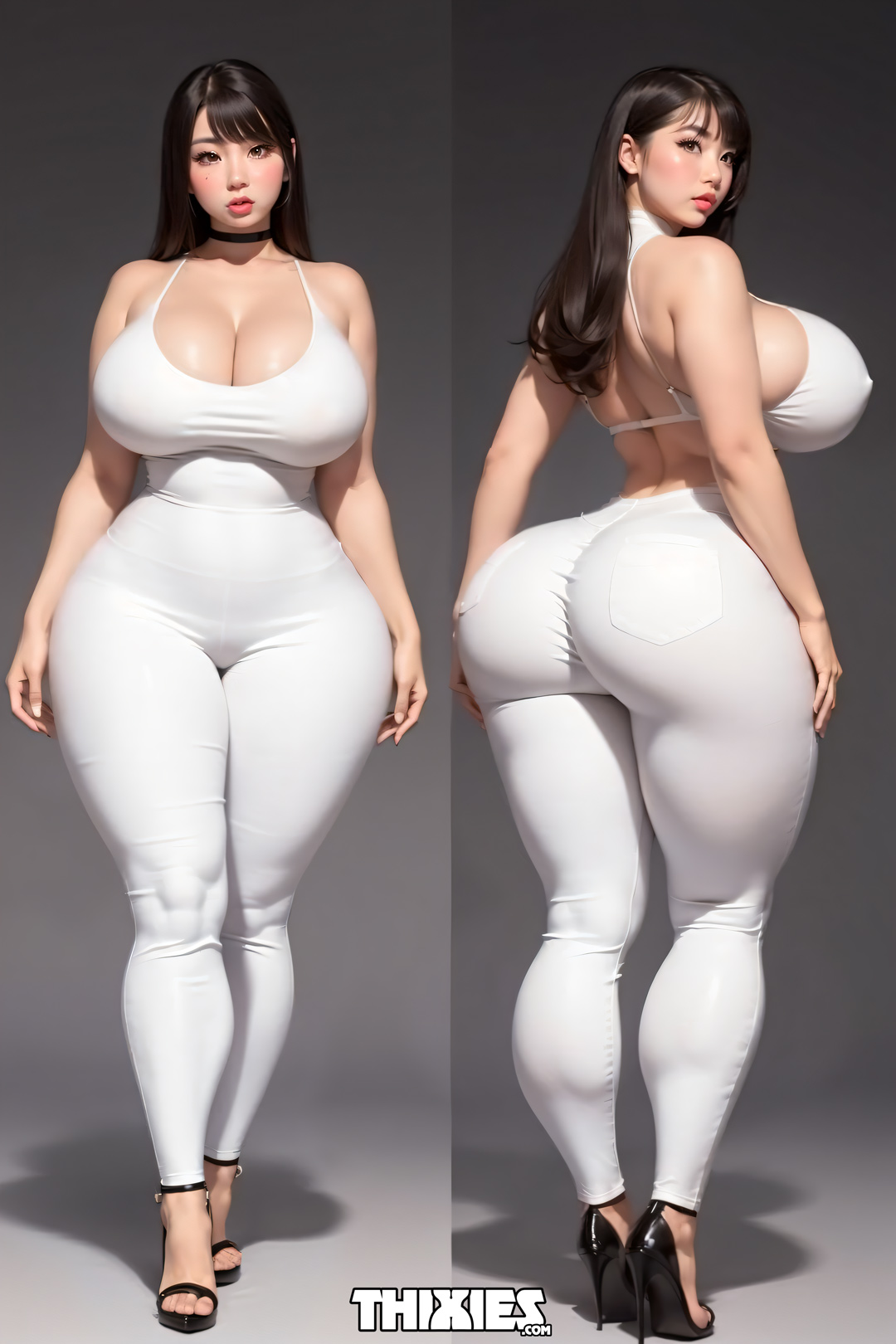 ai generated, asian, ass, big ass, big breasts, big butt, bimbo, bimbo body, breasts, bubble ass, bubble butt, child bearing hips, curvaceous, curvy, curvy figure, female, hips, hourglass figure, huge ass, huge breasts, huge butt, large breasts, light skin, light-skinned female, pale skin, pale-skinned female, slanted eyes, thick thighs, thighs, thixies, voluptuous, voluptuous female, wide hips