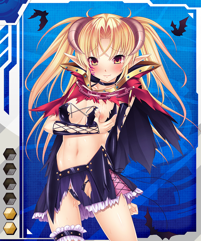 alto_seneka blonde_hair demon_girl demon_horns krishna_(taimanin_asagi) lilith-soft official_art tagme taimanin_(series) taimanin_asagi_battle_arena taimanin_asagi_battle_arena_all_card_gallery