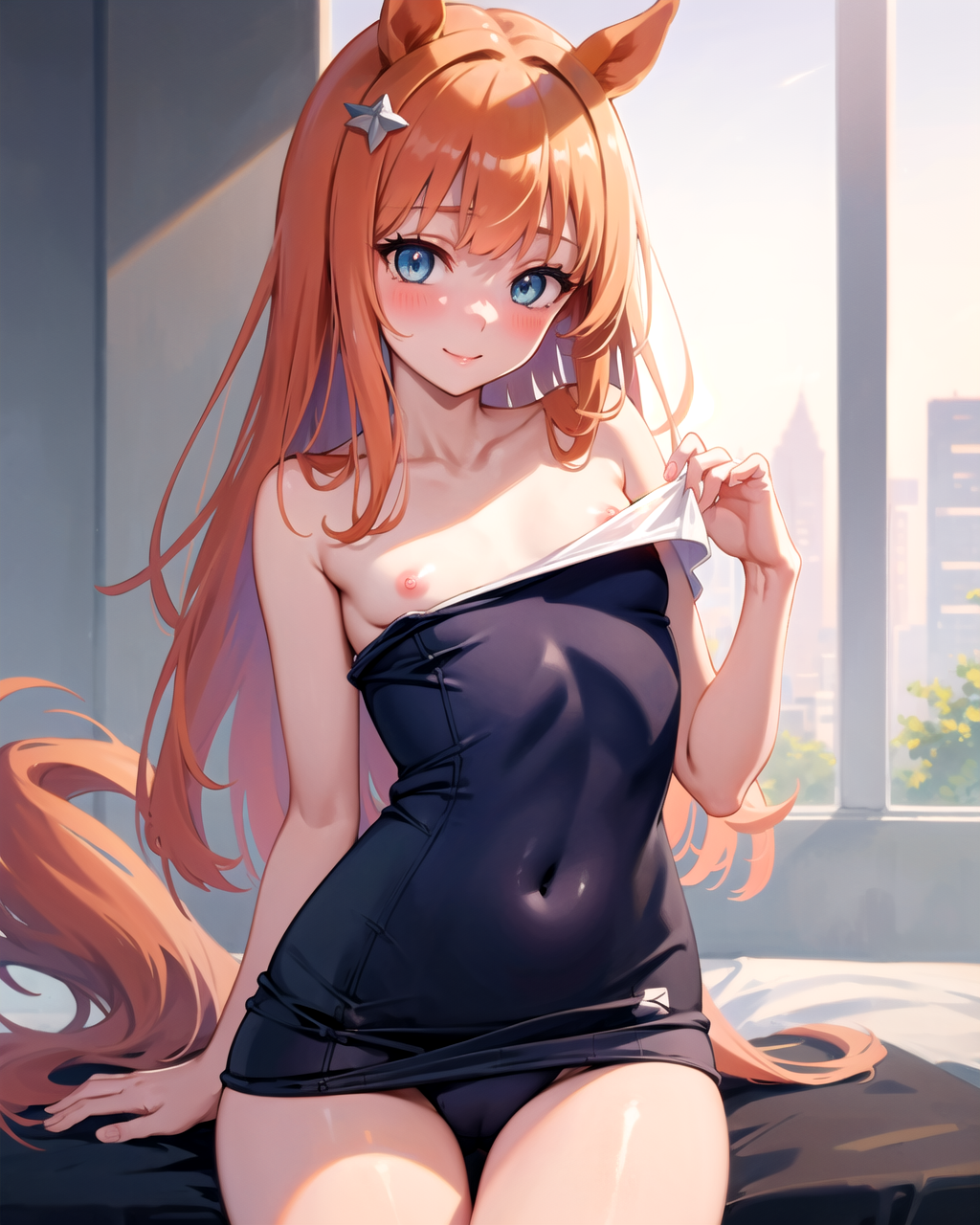 93255266 ai_generated animal_ears bare_thighs blush cygames dmm_games doujin fictional_product japan_umamusume_training_schools_and_colleges narrow_waist navel_visible_through_clothes nsfw panties presenting_breasts school_swimsuit seductive sensitive silence_suzuka_(umamusume) small_breasts tagme tracen_academy umamusume umamusume_pretty_derby umsk unofficial うましこ ウマシコ