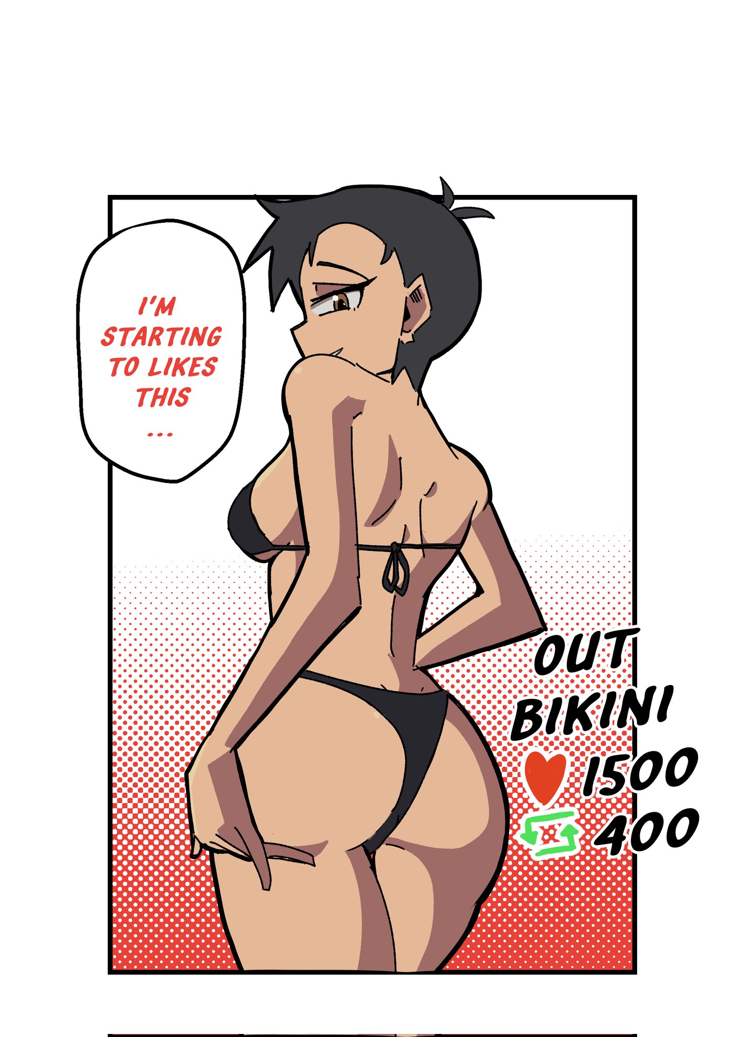 ass, bikini, dc, dc comics, female, latstrange, lois lane, lois lane (my adventures with superman), my adventures with superman, strip game, superman (series), text