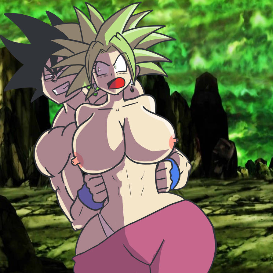 /loxmer4rts breasts breasts_out cute dragon_ball dragon_ball_super fusion kefla legendary_super_saiyan naughty_face nipples potara_earrings smile son_goku surprised ultra_instinct universe_6_saiyan/universe_7_saiyan