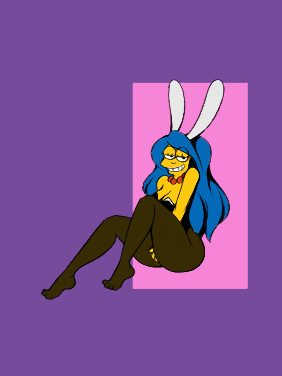 bunny_girl bunny_suit dracojeff marge_simpson the_simpsons yellow_body