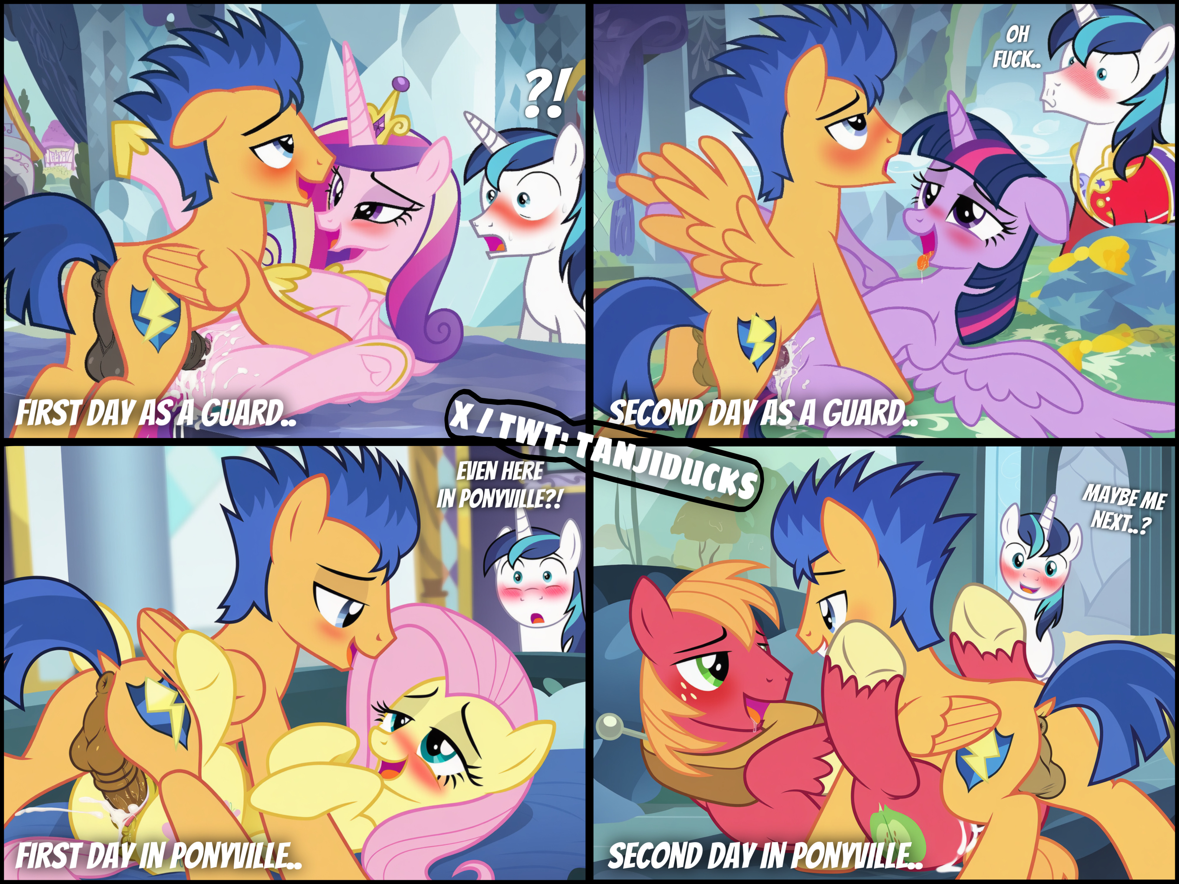 ai generated, anal, anal sex, ass, asshole, big macintosh (mlp), bisexual, bisexual male, breeding, cock, comic, comic page, comic panel, comic strip, comics, cum, cum in ass, cum in pussy, cum inside, dominant, dominant male, female, female penetrated, flash sentry, flash sentry (mlp), fluttershy (mlp), fucking, furry, furry female, furry male, furry only, gay, gay sex, hetero sex, horse, horse anus, horse ears, horse girl, horse penis, horse tail, horsecock, male, male penetrating, male/female, male/male, my little pony, my little pony friendship is magic, penis, penis in ass, penis in pussy, pony, princess cadance (mlp), pussy, shining armor (mlp), slutboy, stallion, straight, straight sex, submissive, submissive female, submissive male, twilight sparkle (mlp), vaginal penetration, vaginal sex, watching, watching sex