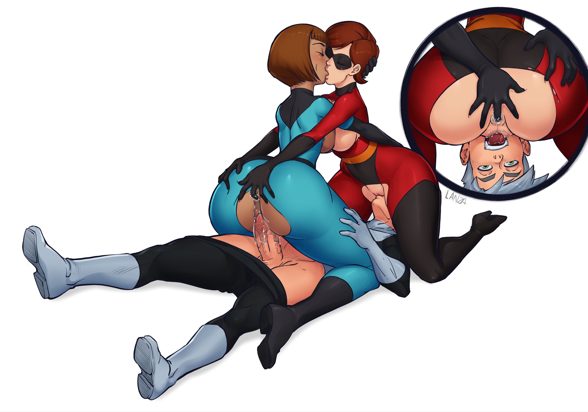 1boy, 2girls, 2milfs, age difference, anal fingering, anus, artist request, ass, big ass, big butt, big penis, black boots, bodysuit, boots, breasts, brown hair, closed eyes, crossover, cunnilingus, danny fenton, danny phantom, disney, domino mask, elastigirl, elbow gloves, facesitting, female, female focus, female on top, female penetrated, ffm threesome, fingering, gloves, helen parr, high heel boots, incest, kissing, licking pussy, light skin, light-skinned female, light-skinned male, madeline fenton, male, male penetrating, mature, mature female, milf, mother and son, multiple females, multiple girls, nickelodeon, older female, open mouth, penile, penile penetration, penis, penis in pussy, pixar, pussy, pussy juice, reverse spitroast, sex, superhero, superheroine, teeth, the incredibles, thigh boots, threesome, tongue, torn bodysuit, torn clothes, trio, upper teeth, vaginal juices, vaginal penetration, vaginal sex, veins, veiny penis, white background, white boots, white hair, younger male, younger penetrating older
