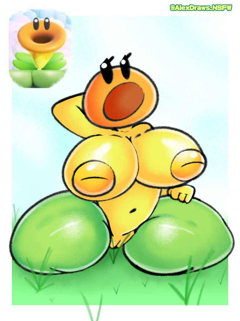 alexdraws anthro areolae big_breasts breasts completely_nude completely_nude_female example female female_only full_body kneeling mario_(series) ml1girls naked naked_female nipples nude nude_female open_mouth pussy solo solo_female super_mario_bros._wonder talking_flower_(super_mario_bros._wonder)