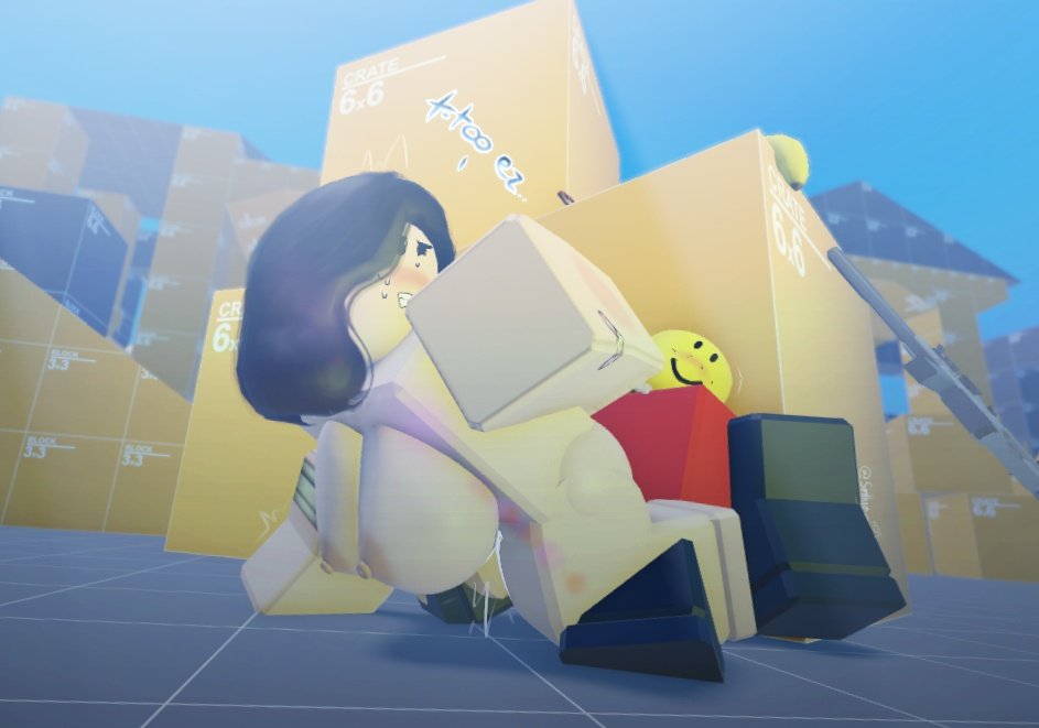 1boy 1girls 3d arsenal_(rolve) blush breasts brickbattle_(rolve) hiding lowres roblox roblox_game robloxian rolve runner_(rolve) sex tagme