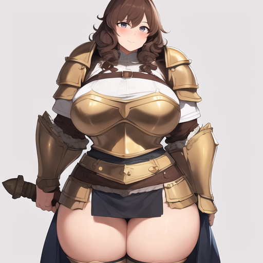 1girls ai_generated big_breasts brown_hair brown_hair_female busty cute dwarf dwarf_female dwarf_queen_hezzel holding_object huge_breasts large_breasts massive_breasts nemus_waifu_generator pooplool queen royal_dwarves tagme thick_female thick_thighs