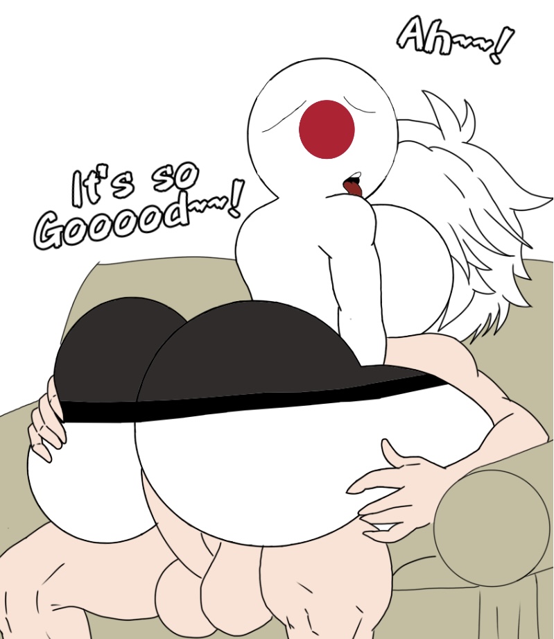 balls big_breasts big_penis breasts_in_face chair comfortable countryhumans countryhumans_girl crudedraws grabbing_ass huge_ass japan_(countryhumans) male/female male_penetrating_female moaning nude_male office_lady skirt straight straight_sex thick_thighs tongue tongue_out unseen_male_face