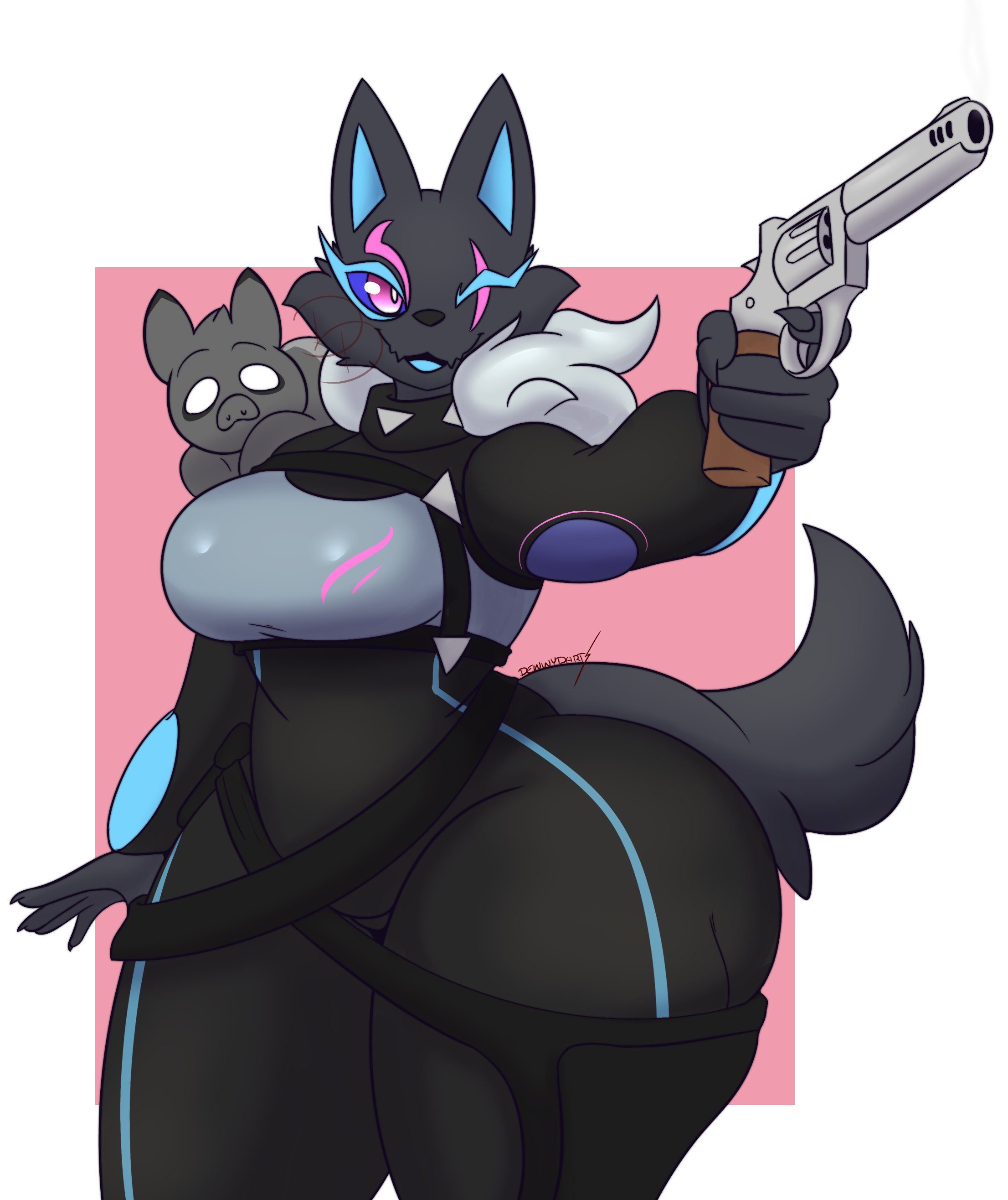 big breasts, breasts, dewwydarts, dewwydartz, female, fortnite, highwire (fortnite), pack leader highwire, sparerations (dewwydartz), thick thighs, wide hips