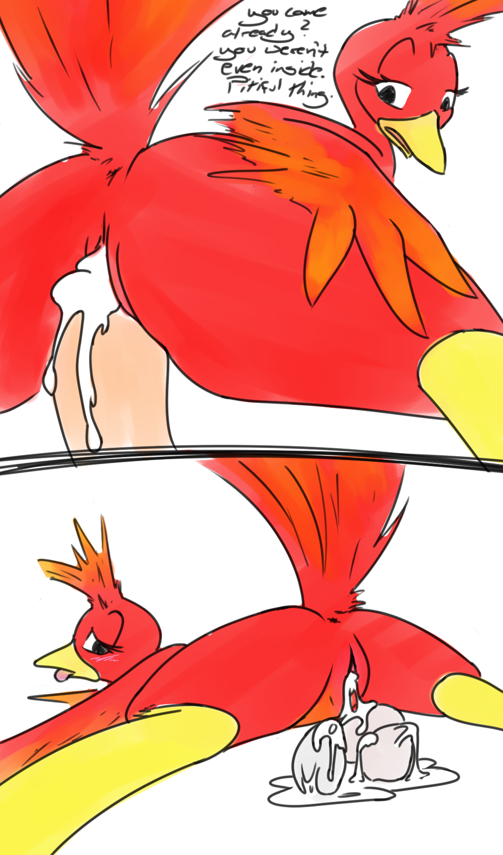 anus avian banjo-kazooie cum cum_inside egg egg_laying female female_on_top kaykitten kazooie male on_top pussy straight tongue tongue_out