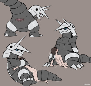 aggron cloaca cum cum_in_cloaca cum_in_pussy cum_inside feral human human_on_feral penetration pikajota pokémon_(species) pokemon pokemon_(species) pokephilia scalie