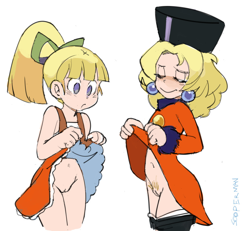 android android_girl bottomless capcom kalinka_cossack mega_man mega_man(classic) no_panties robot robot_girl robot_humanoid roll sooperman tagme