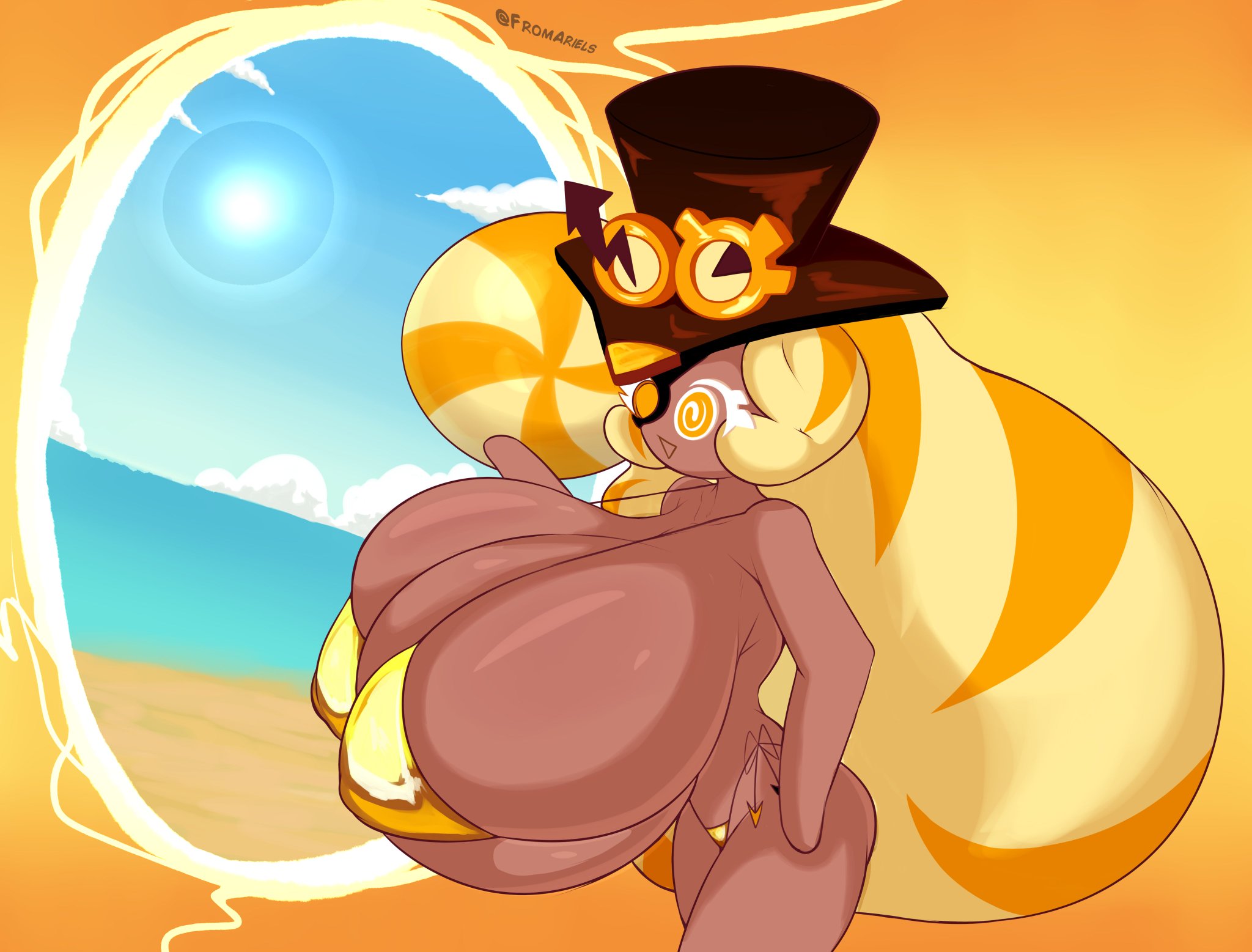 breasts, cookie run, female, fromariels, hyper, hyper breasts, tagme, timekeeper cookie