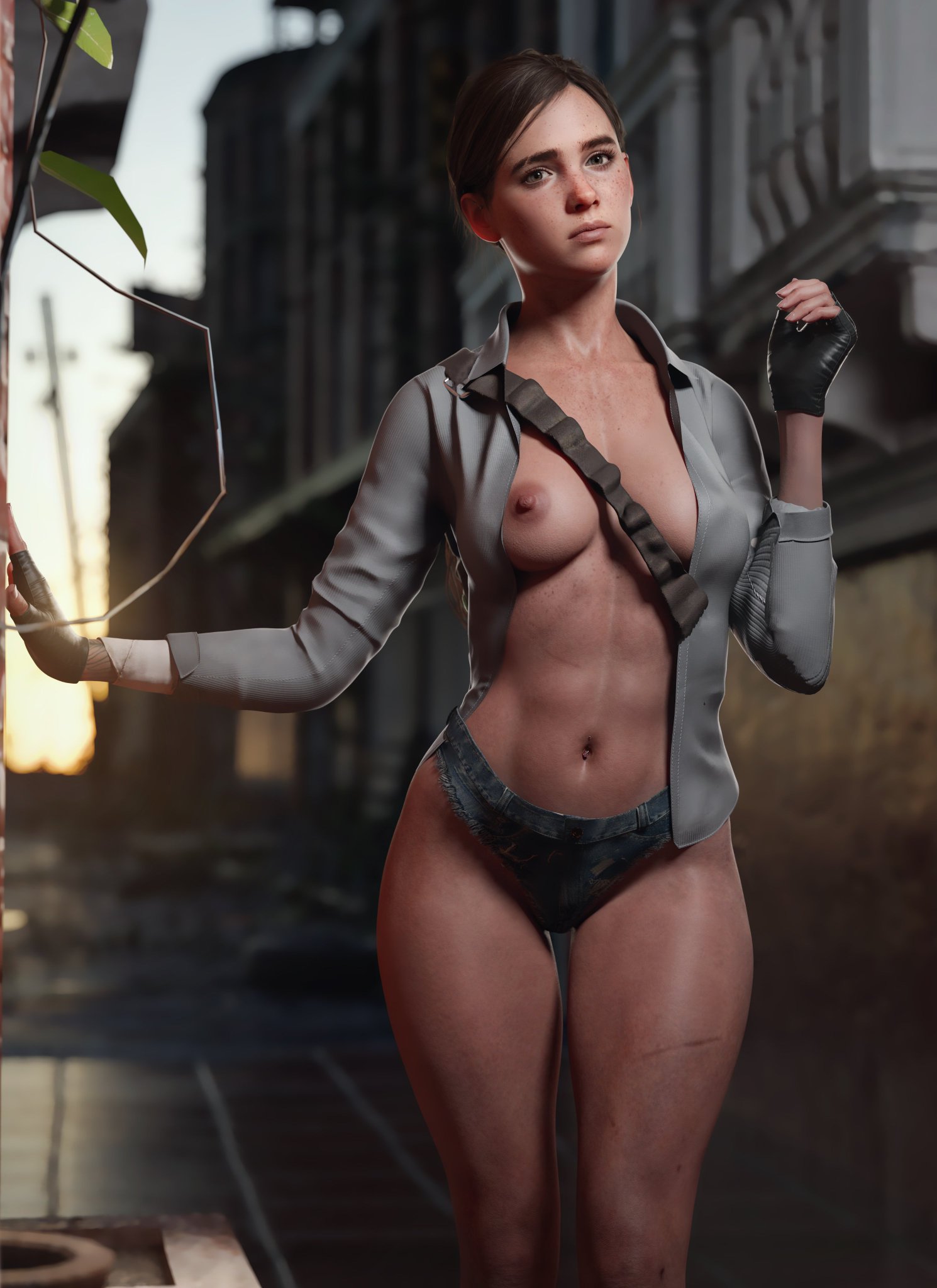 1girls, 3d, ass, athletic, athletic female, big ass, big breasts, breasts, brown hair, bubble ass, bubble butt, busty, casual, cleavage, clothing, curvaceous, curvy, curvy figure, ellie (the last of us), ellie williams, female, female focus, female only, handwear, hips, hourglass figure, huge ass, huge breasts, human, large ass, large breasts, legs, light skin, light-skinned female, lips, medium hair, naughty dog, noahgraphicz, outdoors, outerwear, pale skin, sony interactive entertainment, the last of us, the last of us 2, thick, thick thighs, thighs, top heavy, upper body, voluptuous, waist, wide hips