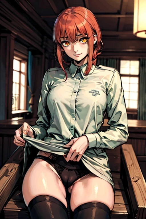 ai_generated chainsaw_man hentai makima_(chainsaw_man) pantie pussy red_eyes red_hair